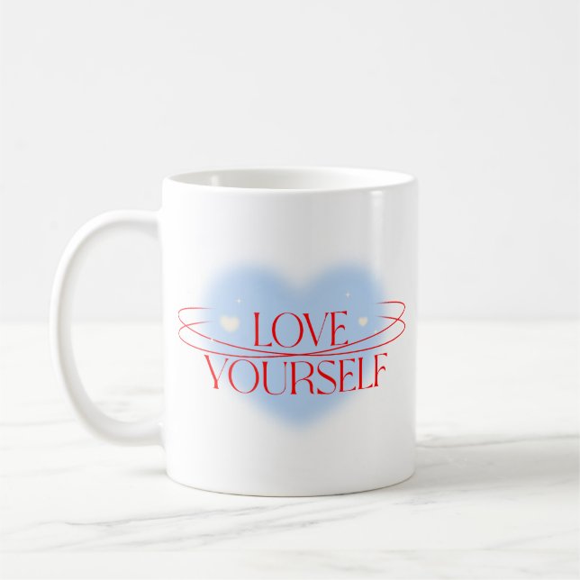 Liebe Sie selbst Inspiration Kaffee-Tasse Kaffeetasse (Links)