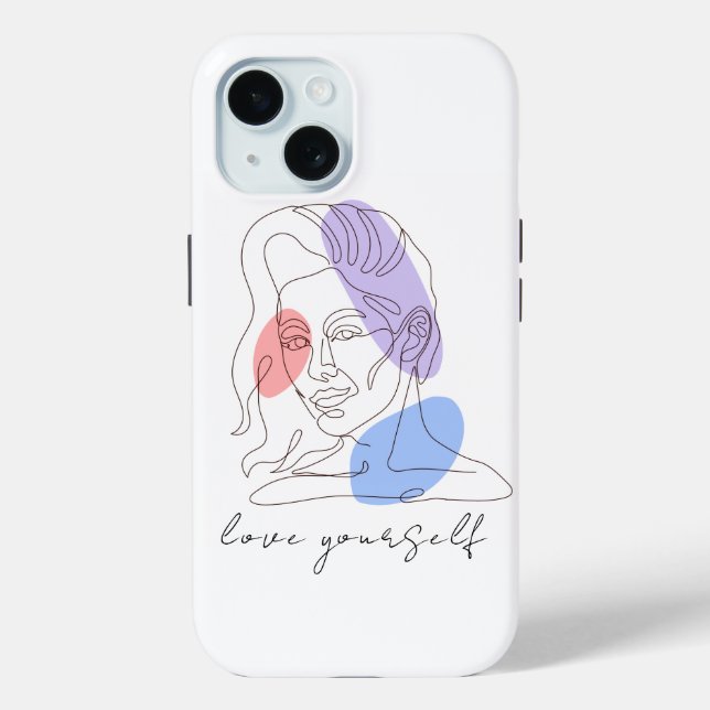 "Liebe Sie selbst" Kunst der Inspiration für Mädch Case-Mate iPhone Hülle (Rückseite)