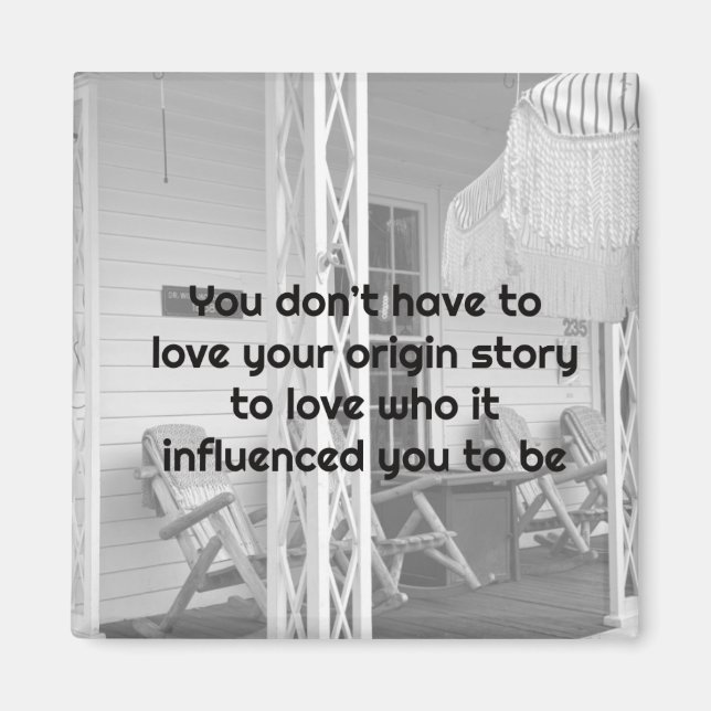 Liebe Sie selbst Schwarz-Weiß Retro Vibes Magnet (Vorne)