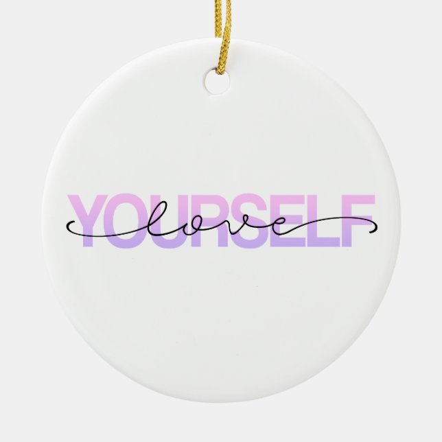 Liebe Sie selbst Valentine Calligraphie | Ornament (Vorne)