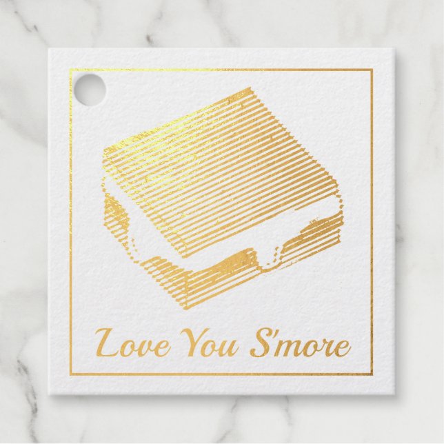 Liebe Sie sind mehr Marshmallow Campfire S'mores Geschenkanhänger (Vorderseite)