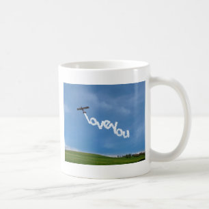 Liebe Sie Skywriting Tasse