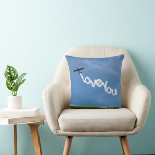Liebe Sie Skywriting Throw Kissen