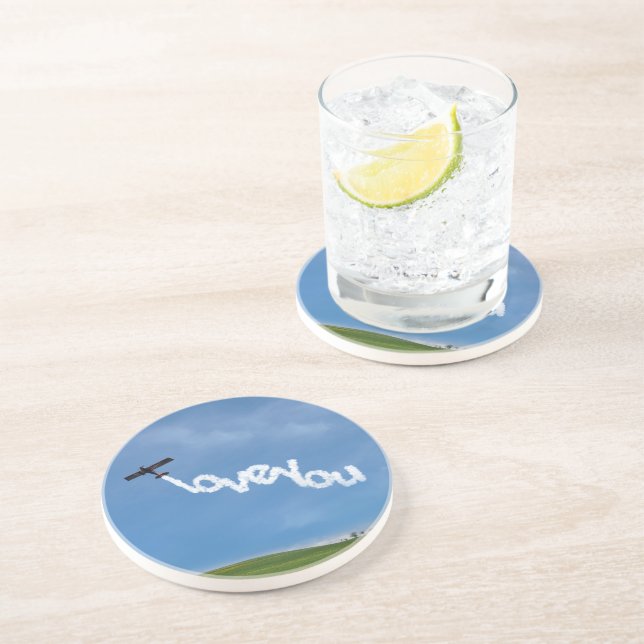 Liebe Sie Skywriting Untersetzer (Seite)