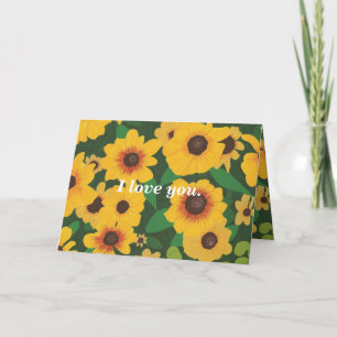 Liebe Sie, Sonnenblumen Eheschließungskarte Karte