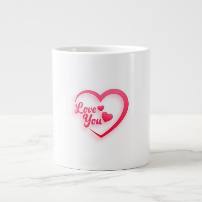 Liebe Sie Spezial-Tasse Jumbo-Tasse (Vorderseite)