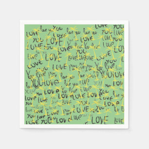 Liebe Sie Text Serviette