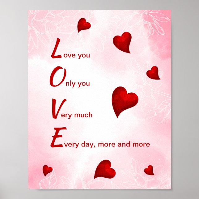 Liebe Sie, Valentine Poster (Vorne)