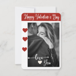Liebe Sie Valentinstag Fotokarte Dankeskarte