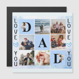 Liebe Sie Vater individuelle FotoCollage - Persona Magnetkarte