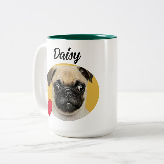 Liebe Sie Vater lustige Hunde Zitat & benutzerdefi Zweifarbige Tasse (Vorderseite Links)