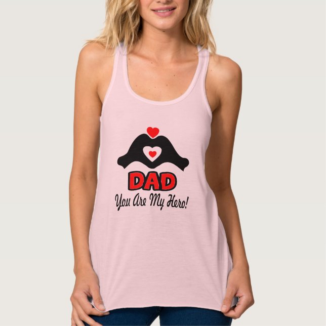 ↷ Liebe Sie Vater, mein Held schlank Tank Top (Vorderseite)