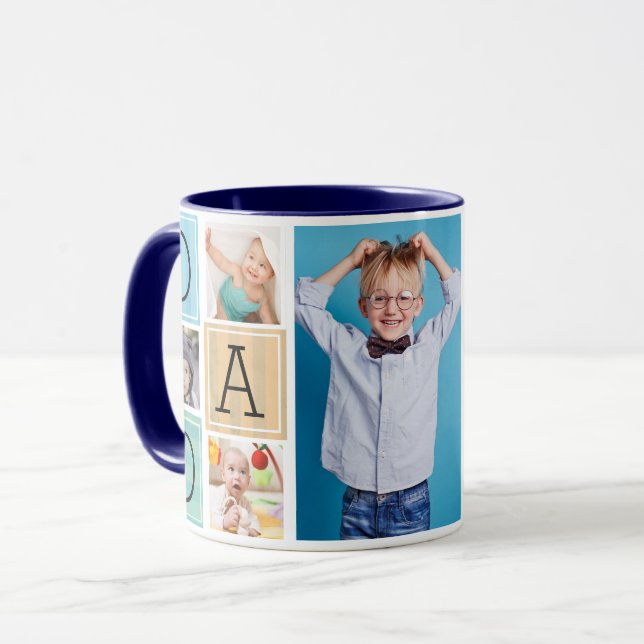 Liebe Sie Vater Personalisierte Foto Collage Tasse (Vorderseite Links)