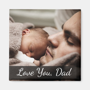 Liebe Sie, Vater, Vater und Baby Foto Magnet