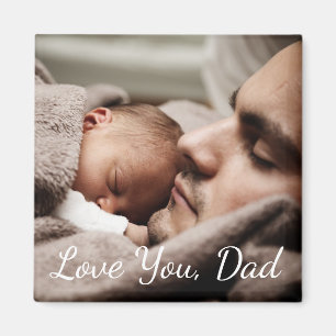Liebe Sie, Vater, Vater und Baby Foto Magnet