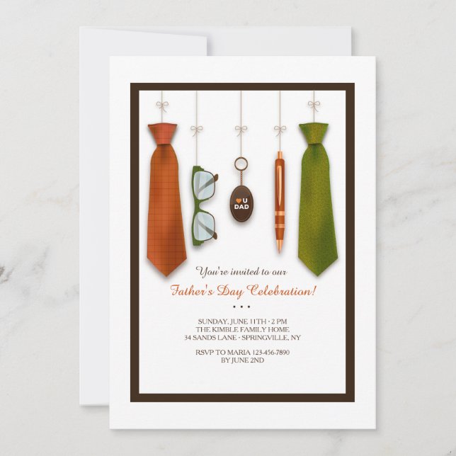 Liebe Sie Vater Vatertag Einladung (Vorderseite)