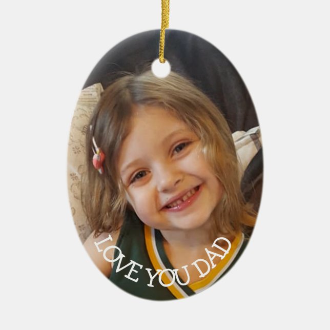 Liebe Sie Vater, Weihnachtsgeschenk für den Vater  Keramik Ornament (Vorne)