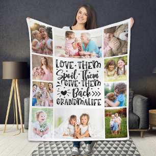 Liebe sie, verwöhne sie Grandmalife Fotocollage Fleecedecke
