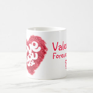 "Liebe Sie x" Valentinrosa Tasse