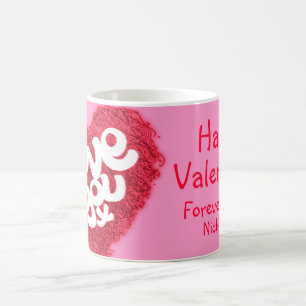 "Liebe Sie x" Valentinrosa Tasse