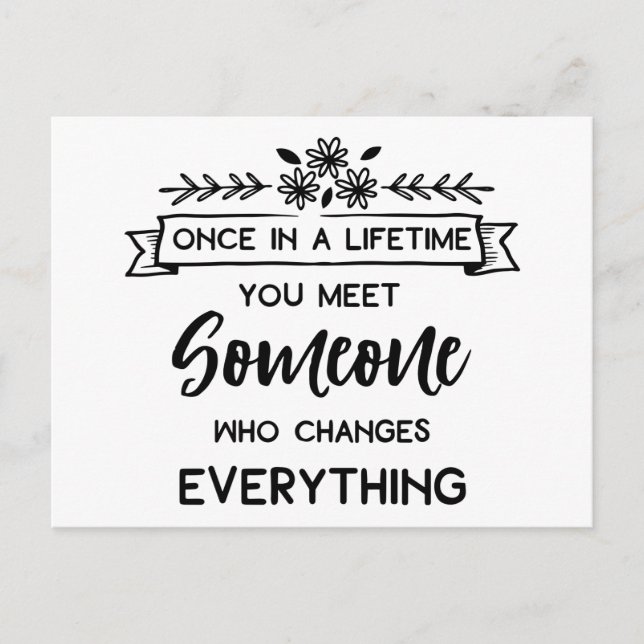 Liebe Sie Zitat Denken Sie an Sie Miss Sie Freunds Ankündigungspostkarte (Vorderseite)