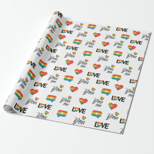 Liebe Sie zu Gay Pride Geschenkpapier