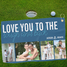 Liebe Sie zu Rough and Back 4 Foto Blue White Golfhandtuch
