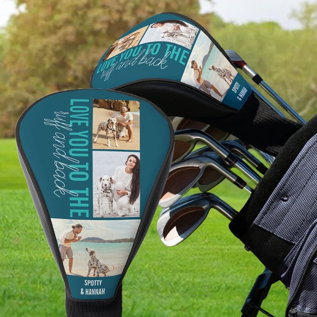 Liebe Sie zu Ruff und Back 3 Foto Aquamarin Blue Golf Headcover (Von Creator hochgeladen)