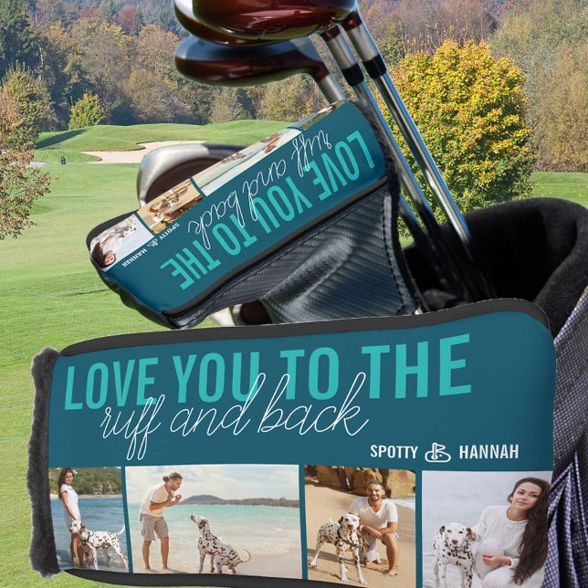 Liebe Sie zu Ruff und Back 4 Foto Aquamarin Blue Golf Headcover (Von Creator hochgeladen)