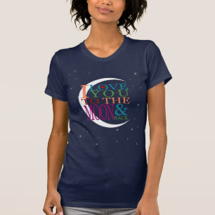 Liebe Sie zum Mond u. zur Rückseite T-Shirt