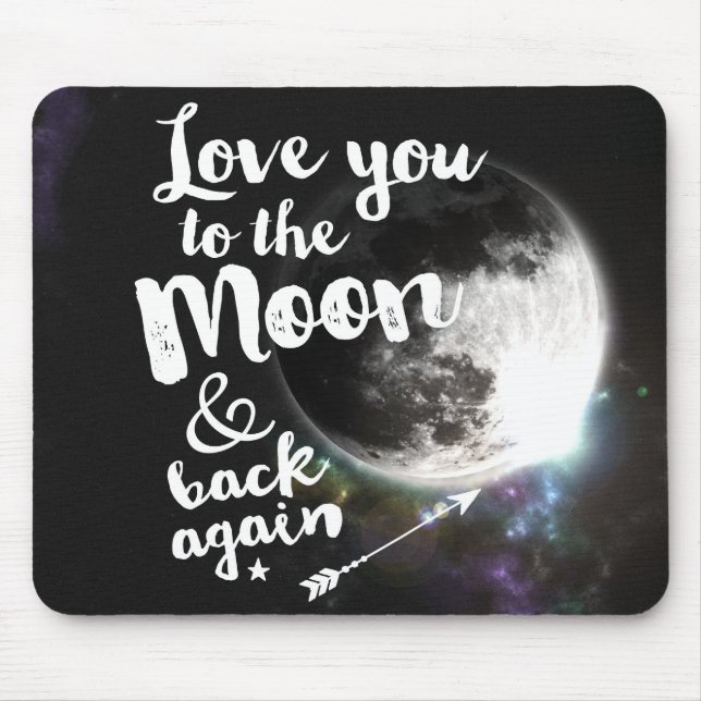 Liebe Sie zum Mond u. zur Rückseite wieder • Mousepad (Vorne)
