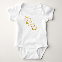 "Liebe Sie zum Mond-und Rückseiten-" Baby Strampler