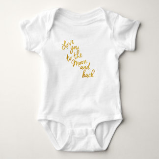 "Liebe Sie zum Mond-und Rückseiten-" Baby Strampler