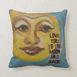Liebe Sie zum Mond und zur Rückseite Kissen
