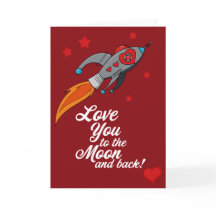 Liebe Sie zum Mond und zur Rückseite - Valentine