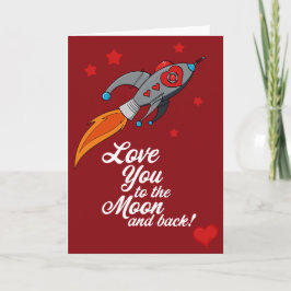 Liebe Sie zum Mond und zur Rückseite - Valentine Feiertagskarte