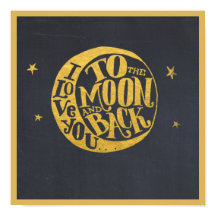 Liebe Sie zum Mond und zurück Niedliche Romantik