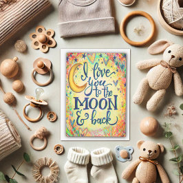 Liebe Sie zum Mond Valentine Kinder Inspirivity Karte