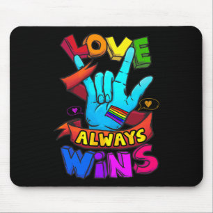 Liebe siegt immer Asl Gehörlosigkeitsbewusstsein G Mousepad