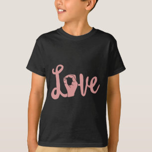 Liebe siegt immer ASL-Lehrer Gehörlosen-Bewusstsei T-Shirt