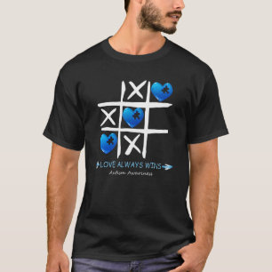 Liebe siegt immer Autism Awareness Herz Puzzle T-Shirt