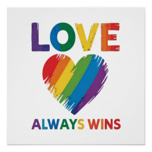 Liebe siegt immer LGBT Poster