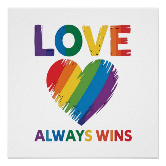 Liebe siegt immer LGBT Poster (Vorderseite)