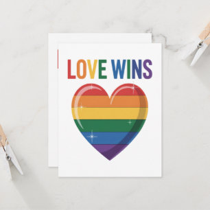 Liebe siegt LGBT Gay Pride Gleichheit Einladung