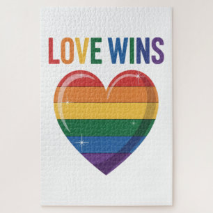 Liebe siegt LGBT Gay Pride Gleichheit Puzzle