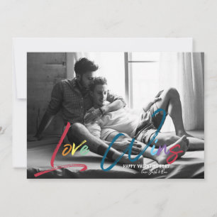 Liebe siegt   LGBT Valentinstag Fotokarte Feiertagskarte