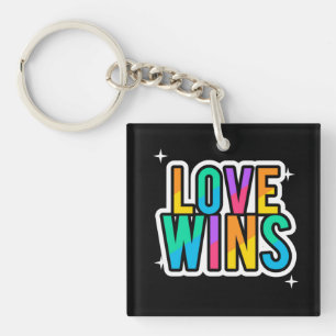 Liebe siegt. LGBTQ+Pride. Regenbogen. Schlüsselanh Schlüsselanhänger