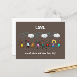 Liebe sieht alle Farben und Lieben sie alle - Dive Postkarte