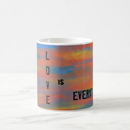 LIEBE Sienna Blue Yellow Sky Kaffeetasse