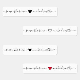 Liebe Signatur Name Herz Etiketten